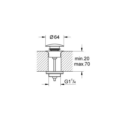 GROHE 65807000 - Сливной комплект в блестящем хроме