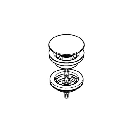 GROHE 65807AL0 - Сливная арматура для раковин с переливом, графит