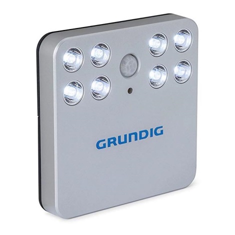 Grundig 129 - LED Настінний світильник з датчиком 8xLED/6xAAA