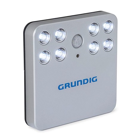 Grundig 129 - Светодиодный настенный светильник с датчиком 8xLED/6xAAA
