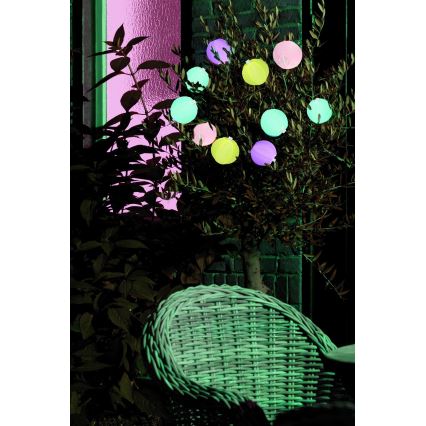 Grundig 14106 - Светодиодная солнечная гирлянда 2,4 м 10xLED/1,2В 600 мАч