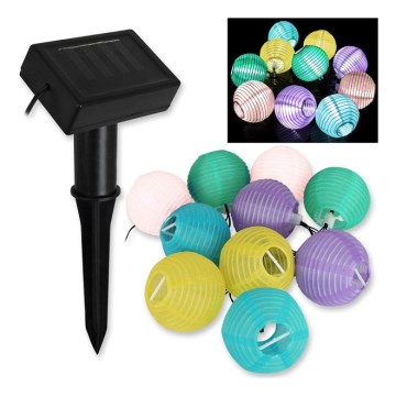 Grundig 14106 - Світлодіодний сонячний ланцюжок 2,4 м 10xLED/1,2В 600 мАг