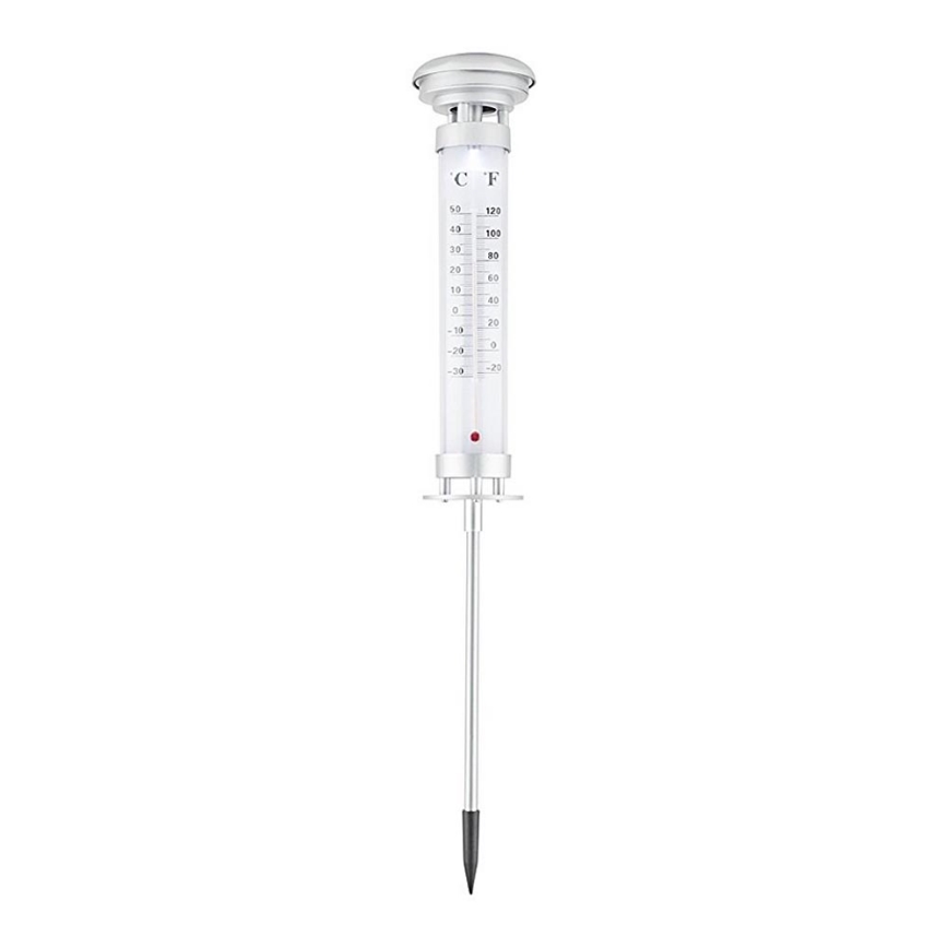 Grundig 89640 - Светодиодная лампа на солнечной батарее с термометром 1xLED/1,2V IP44