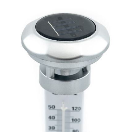 Grundig 89640 - Светодиодная лампа на солнечной батарее с термометром 1xLED/1,2V IP44