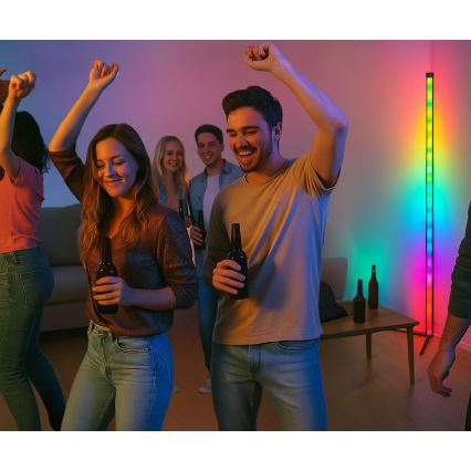 Grundig - диммируемый напольный торшер LED RGBW, 6W, 230V, с дистанционным управлением