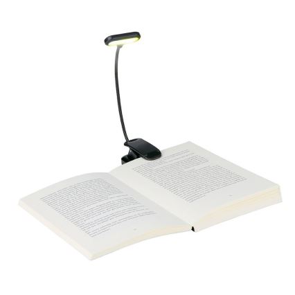 Grundig - LED акумуляторна настільна лампа з кліпсою LED/5V 400 mAh чорна
