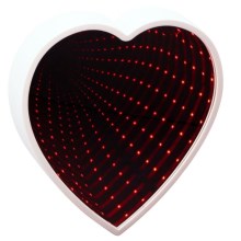 Grundig - LED Дзеркало HEART LED/3xAA