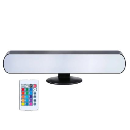 Grundig - LED RGBW настільна лампа з регулюванням яскравості LED/0,7W/5V чорна + пульт дистанційного керування