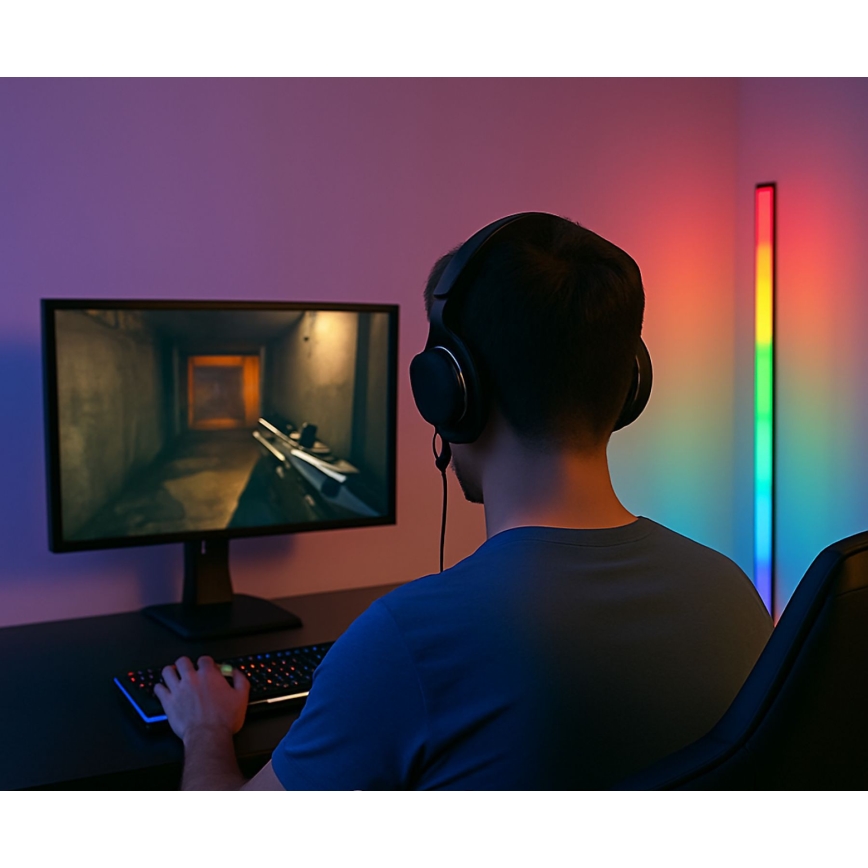 Grundig - LED RGBW торшер з регулюванням яскравості LED/6W/230V + пульт дистанційного керування