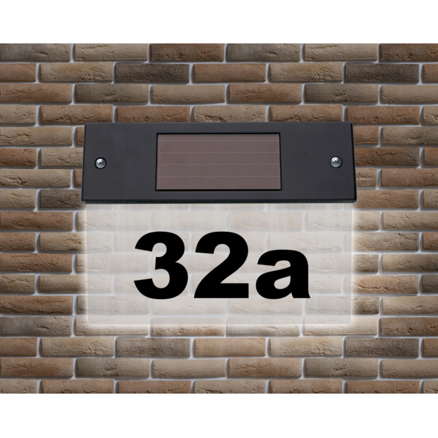 Grundig - Світлодіодний сонячний номер будинку LED/1,2В 600 мАг IP44