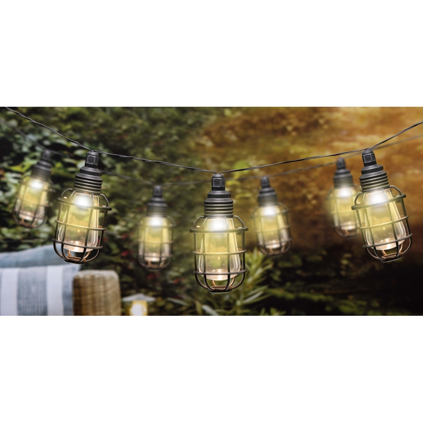 Grundig - LED сонячний гірлянд 10xLED 3,8 м IP44 тепле біле світло 600 мАг