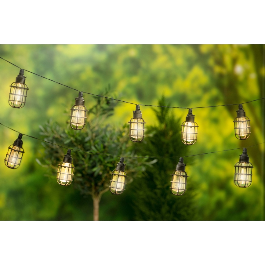 Grundig - LED сонячний гірлянд 10xLED 3,8 м IP44 тепле біле світло 600 мАг