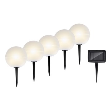 Grundig - НАБІР 5x LED RGBW  Світильник на сонячній батареї LED/3,2V IP44