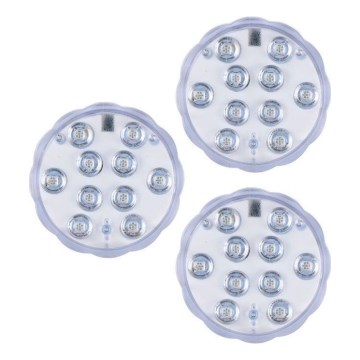 Grundig - Набір із 3x LED RGBW світильників із регульованою яскравістю LED/3 Вт/3xAAA IP65 + пульт дистанційного керування