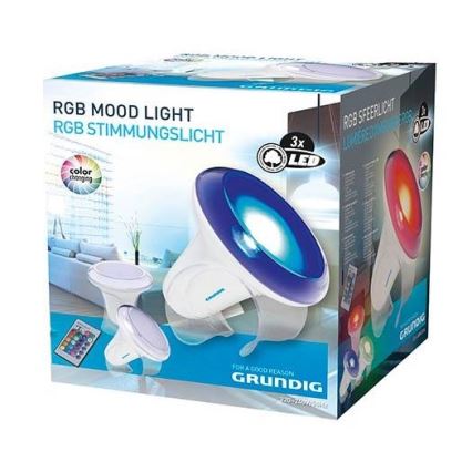 Grundig - Настільна LED RGB лампа з регулюванням яскравості LED/1W/230V + дистанційне керування
