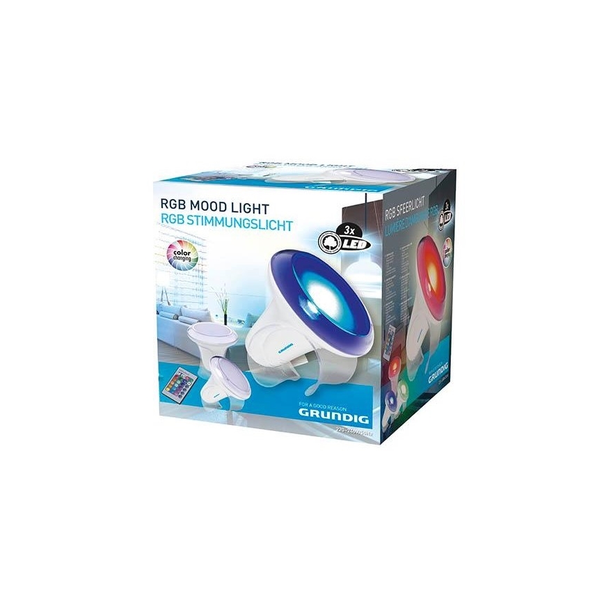 Grundig - Настільна LED RGB лампа з регулюванням яскравості LED/1W/230V + дистанційне керування