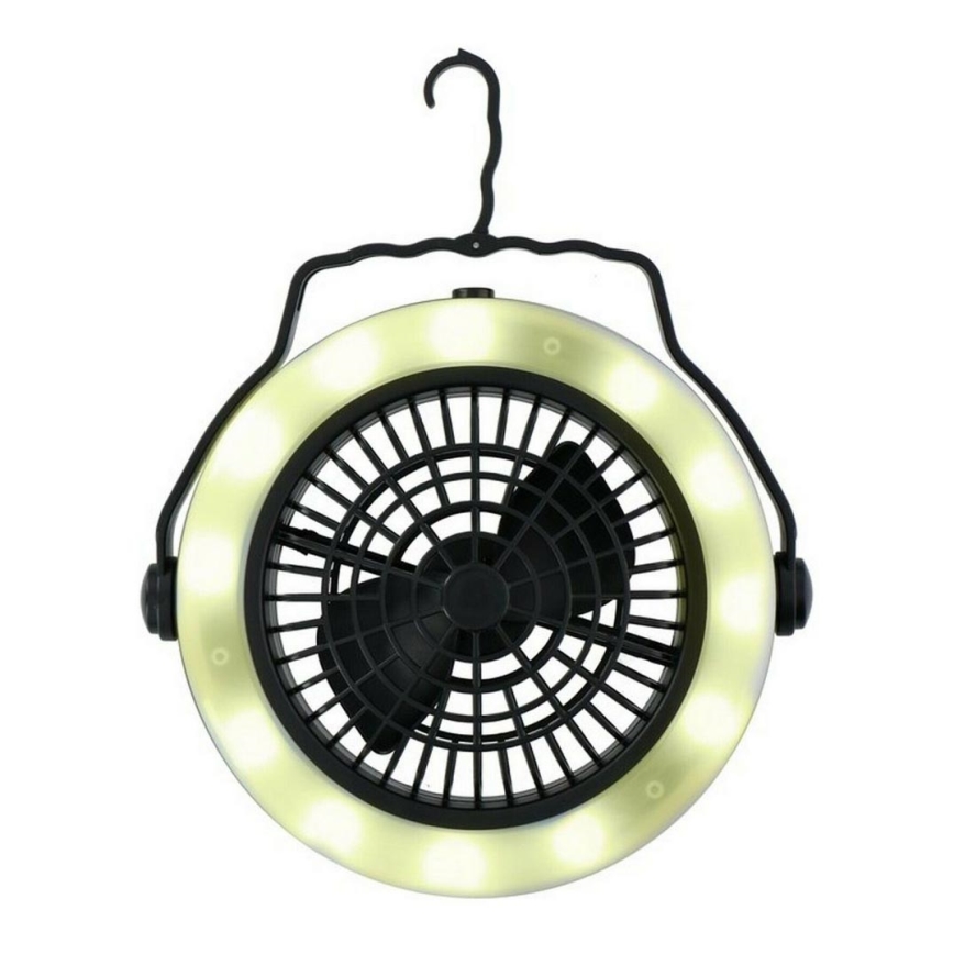 Grundig - Переносной вентилятор со светодиодной подсветкой LED/3xAA