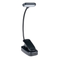 Grundig - перезаряжаемая настольная светодиодная лампа с зажимом LED/5V 400 mAh черная