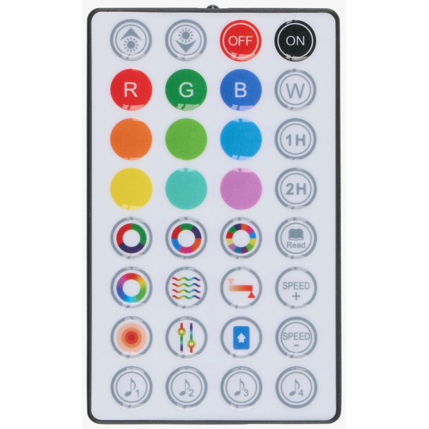 Grundig - RGB світлодіодний торшер 2 в 1 з регульованою яскравістю, 230 В + пульт дистанційного керування