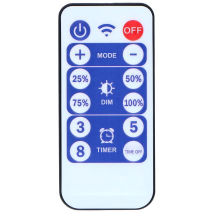 Grundig - Светодиодная гирлянда на солнечной батарее с регулированием яркости 50xLED/8 функций 9,35 м IP44 теплый белый + дистанционное управление