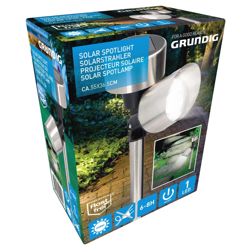 Grundig - Светодиодная лампа на солнечной батарее LED/1,2V