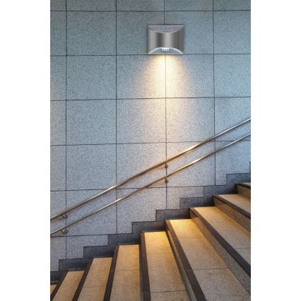 Grundig - Светодиодный настенный светильник с датчиком на солнечной батареей LED/1,2V