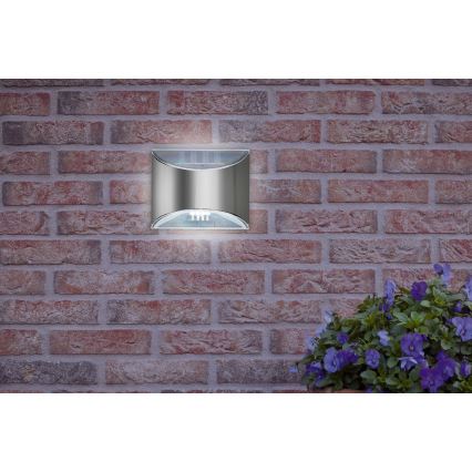 Grundig - Светодиодный настенный светильник с датчиком на солнечной батареей LED/1,2V