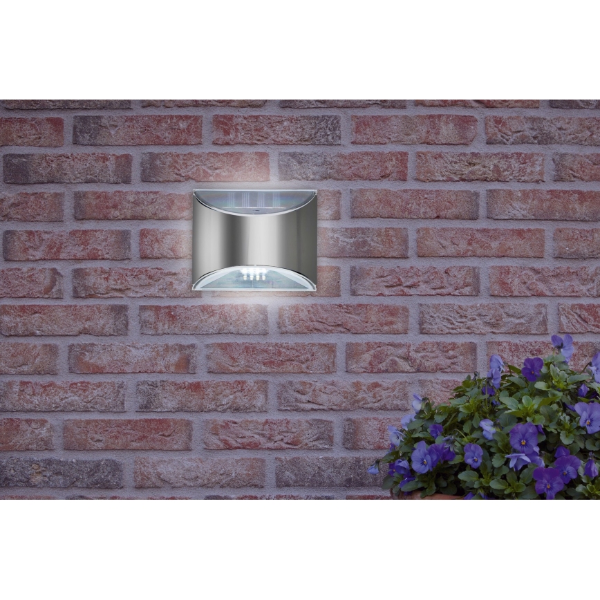 Grundig - Светодиодный настенный светильник с датчиком на солнечной батареей LED/1,2V