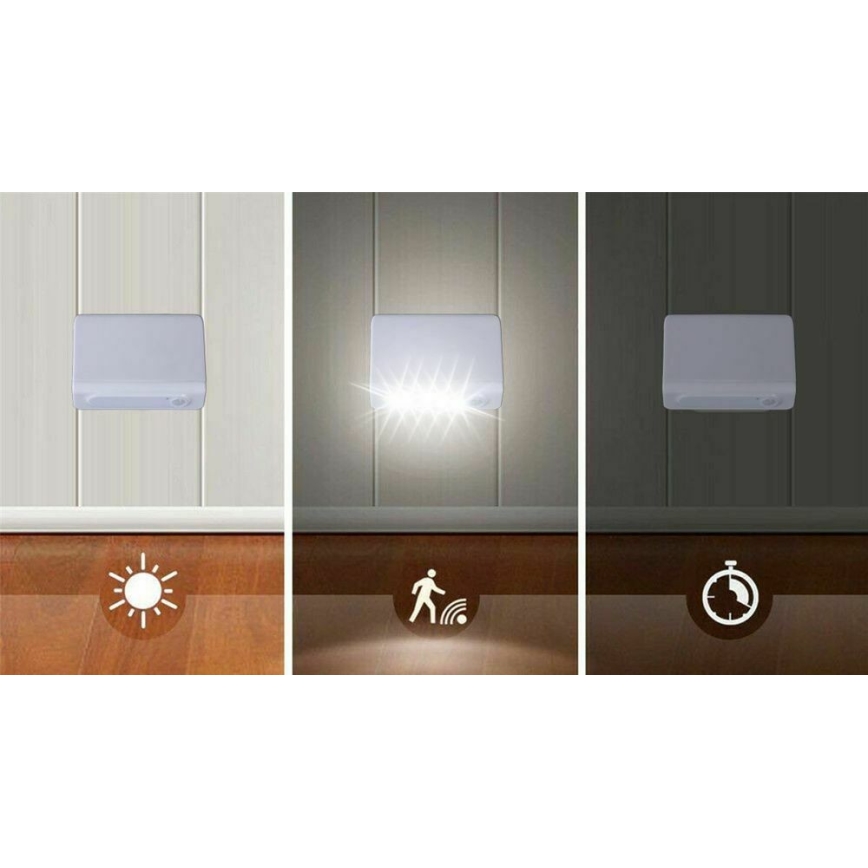 Grundig - Светодиодный ночник с датчиком LED/3xAAA