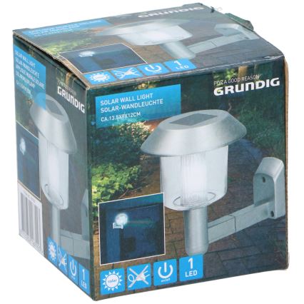 Grundig - Светодиодный солнечный настенный светильник LED/1,2V 600 мАч