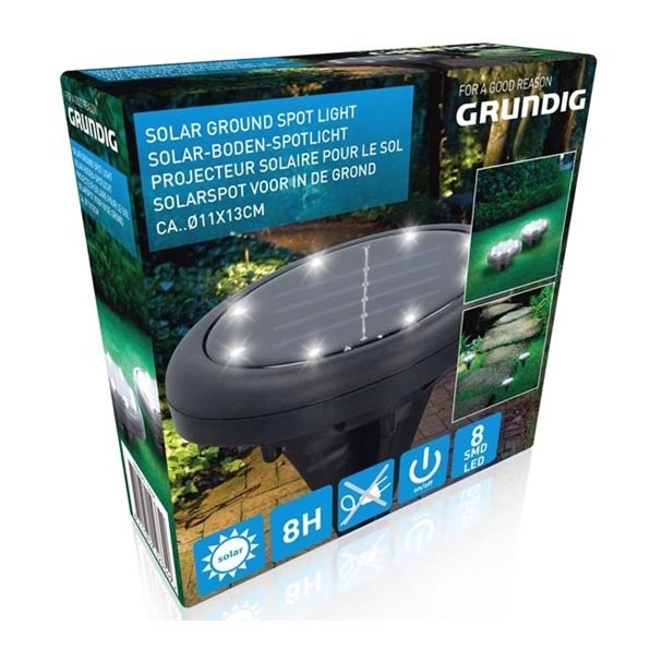 Grundig - Светодиодный светильник на солнечной батарее 8xLED/1xAA