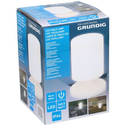 Grundig - Светодиодный уличный настольный светильник 3xLED/0,5W/3xAA-LR6 IP44