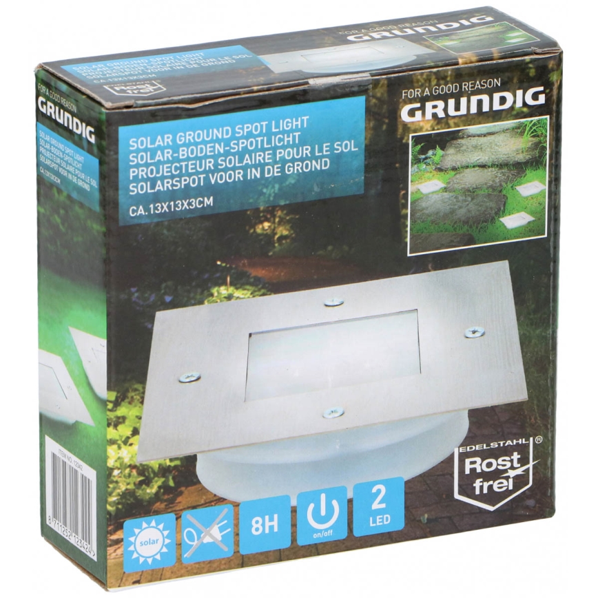 Grundig - Светодиодный встроенный светильник на солнечной батарее 2xLED/1,2V 600mAh IP44