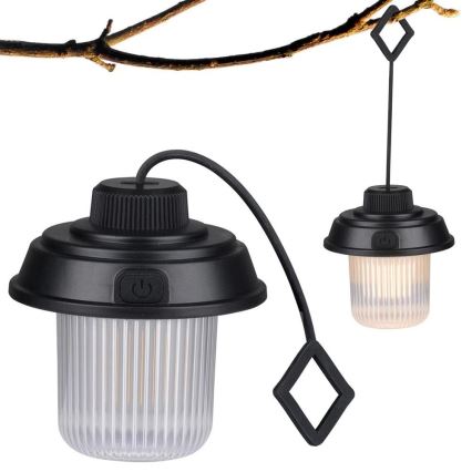 Grundig - светодиодный кемпинговый фонарь LED/3xAA 3000/4500/6000K IP44 чёрный