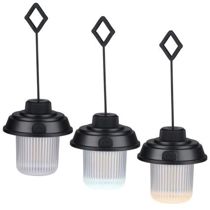 Grundig - светодиодный кемпинговый фонарь LED/3xAA 3000/4500/6000K IP44 чёрный
