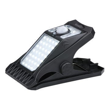 Grundig - Світильник на сонячній батареї з LED, датчиком руху та сутінків CLIP-ON LED/9W/3,7V 1500 mAh IP44