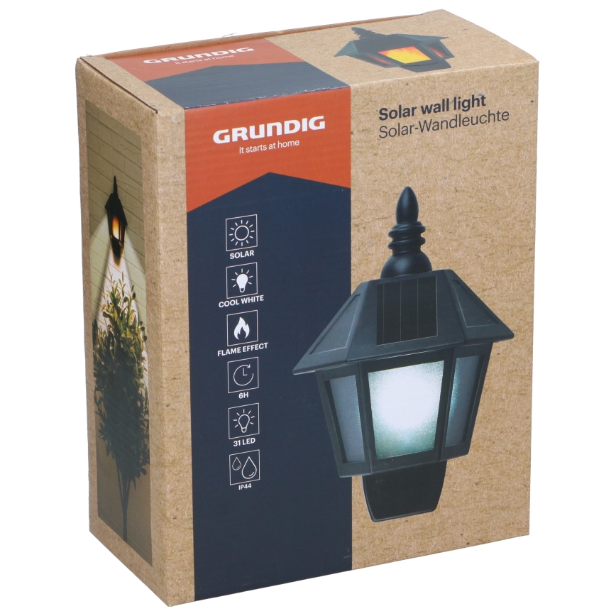 Grundig - Світлодіодний настінний світильник на сонячній батареї LED/1,2V IP44