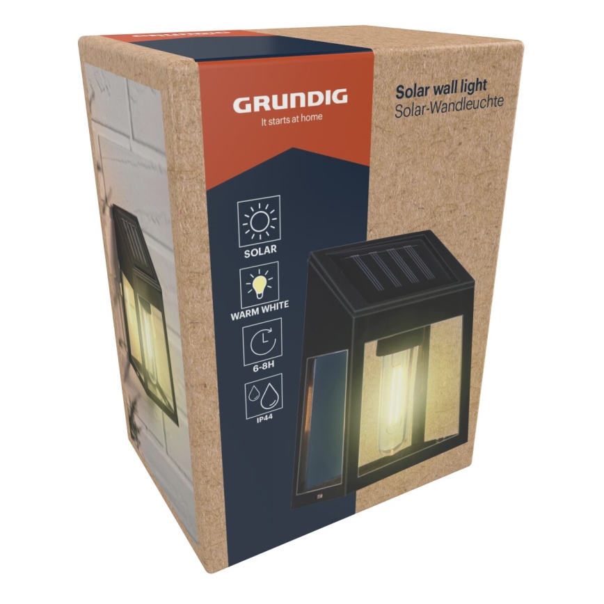 Grundig - Світлодіодний настінний світильник на сонячній батареї LED/1,2V IP44