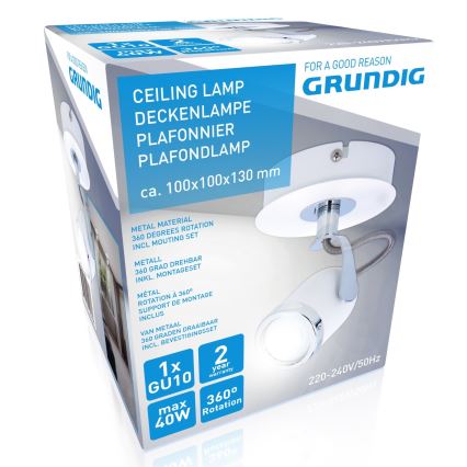 Grundig - Точковий світильник 1xGU10/50W/230V