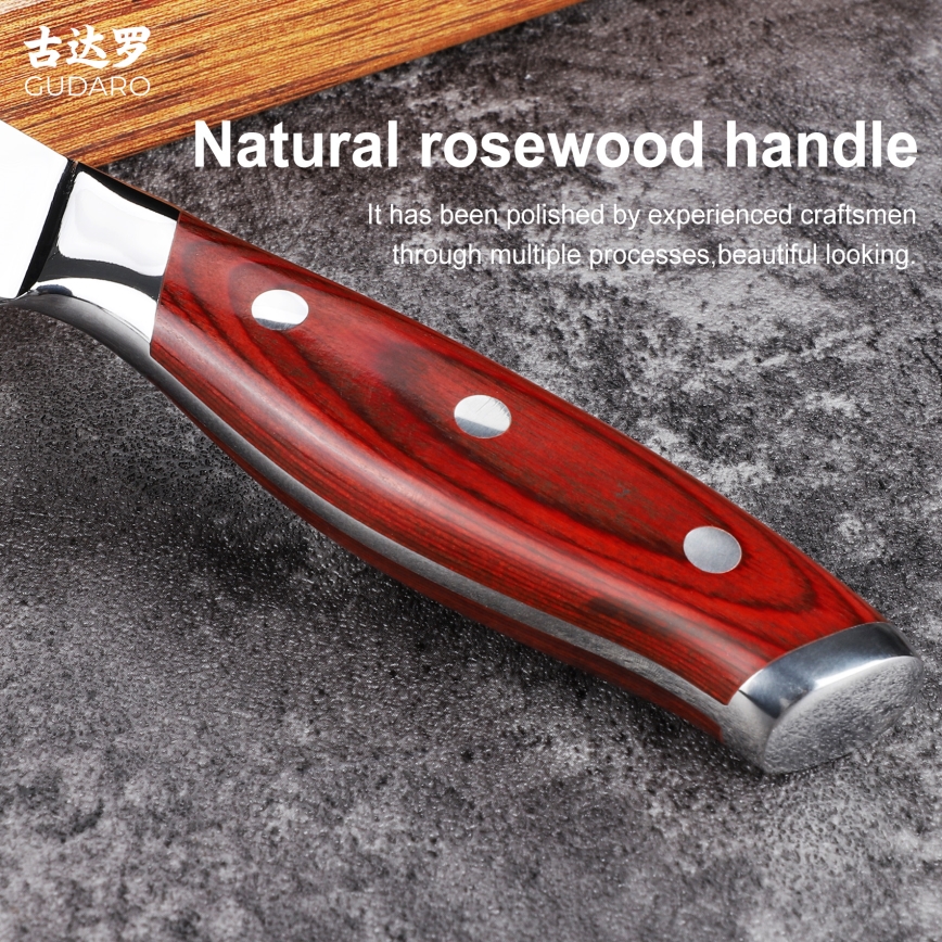 Gudaro - Дамасский нож для обвалки KENSHO 6, 67 слоёв стали, длина 15 см