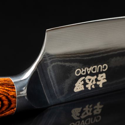 Gudaro - Дамасский шеф-нож FENG 8, 67 слоёв стали, длина 20 см