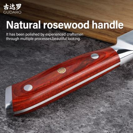 Gudaro - Дамасский шеф-нож MIYABI 8, 67 слоёв стали, длина 20 см