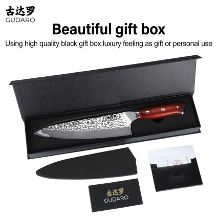 Gudaro - Дамасский шеф-нож MIYABI 8, 67 слоёв стали, длина 20 см