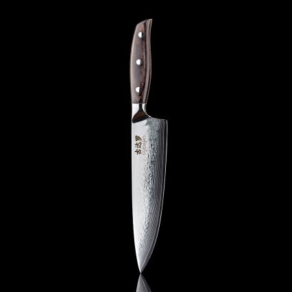 Gudaro - Дамасский шеф-нож SHIRO 8, 67 слоёв стали, длина 20 см