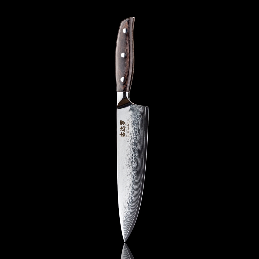 Gudaro - Дамасский шеф-нож SHIRO 8, 67 слоёв стали, длина 20 см