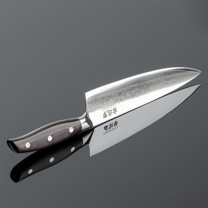 Gudaro - Дамасский шеф-нож SHIRO 8, 67 слоёв стали, длина 20 см