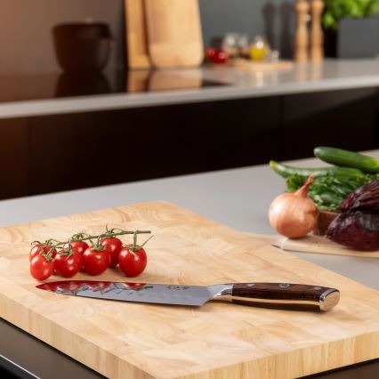 Gudaro - Дамасский кухонный нож Santoku FENG 7,5, 67 слоёв стали, длина 18 см
