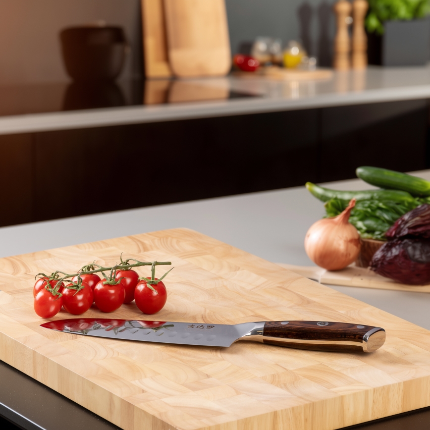 Gudaro - Дамасский кухонный нож Santoku FENG 7,5, 67 слоёв стали, длина 18 см