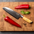 Gudaro - дамасский кухонный нож Santoku HIKARI 7