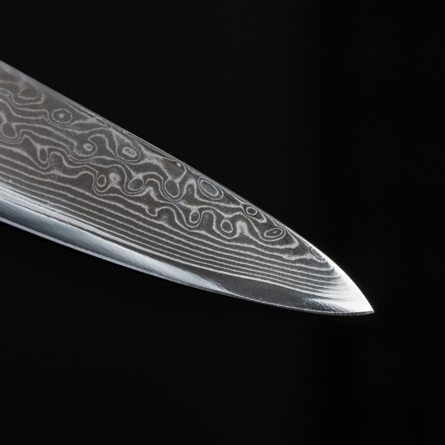 Gudaro - дамасский кухонный нож SHIRO 3,5, 67 слоёв стали, длина 9,5 см